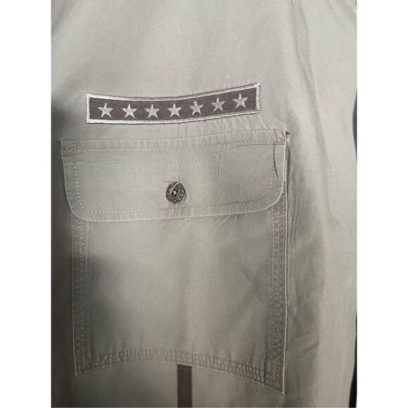 7 Diamonds Mens Double Flap Pockets Collared Long Sleeve Shirt Size XXL - Picture 12 of 16